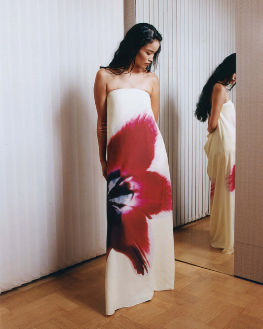 Florian Rochas | Crimson Bloom Maxi Dress