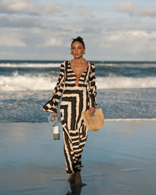 Florian Rochas | Mocha Mirage Maxi Dress